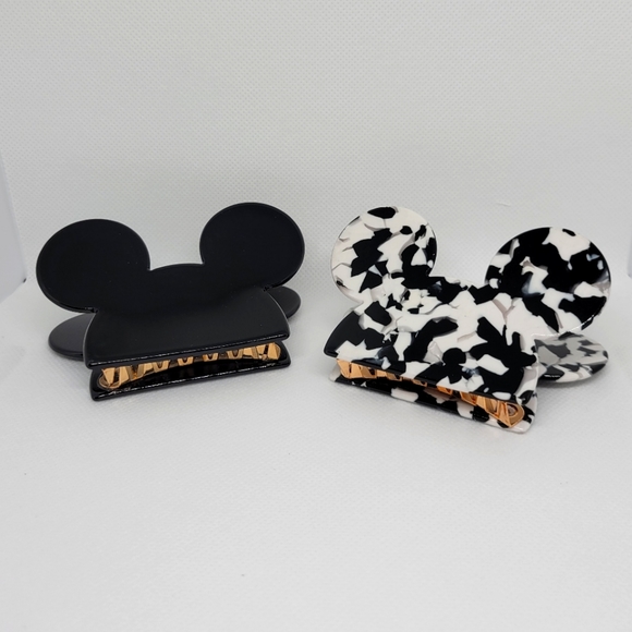 Black Only Mickey Ears Claw Clip - Picture 2 of 2